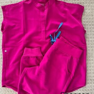 Figs Raspberry Scrubs set